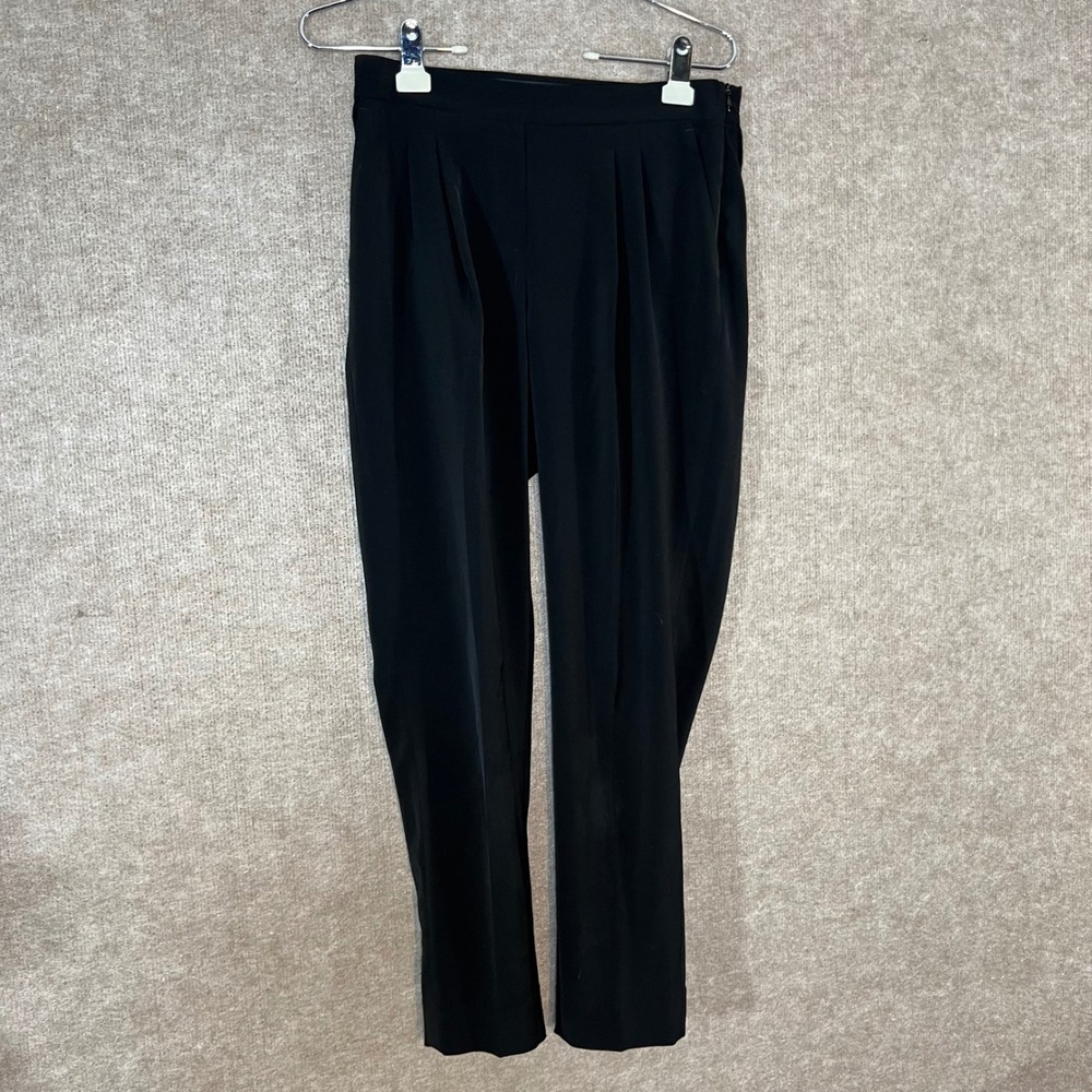 Ministry of Supply Dress Pants Womens 2 Black Pleated Capsule Career Minimalist